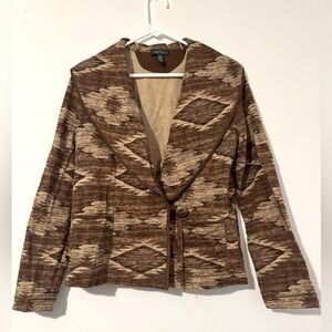Ralph Lauren Brown Patterned Cardigan